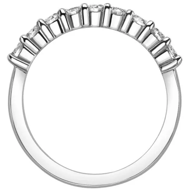 1/2ct Diamond Ring Half Eternity Wedding Band 14K White Gold