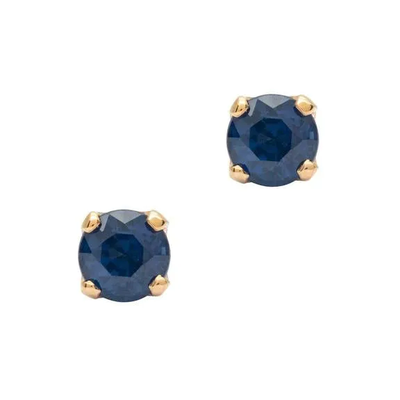 2.3mm Birthstone 14K Gold Earring Studs