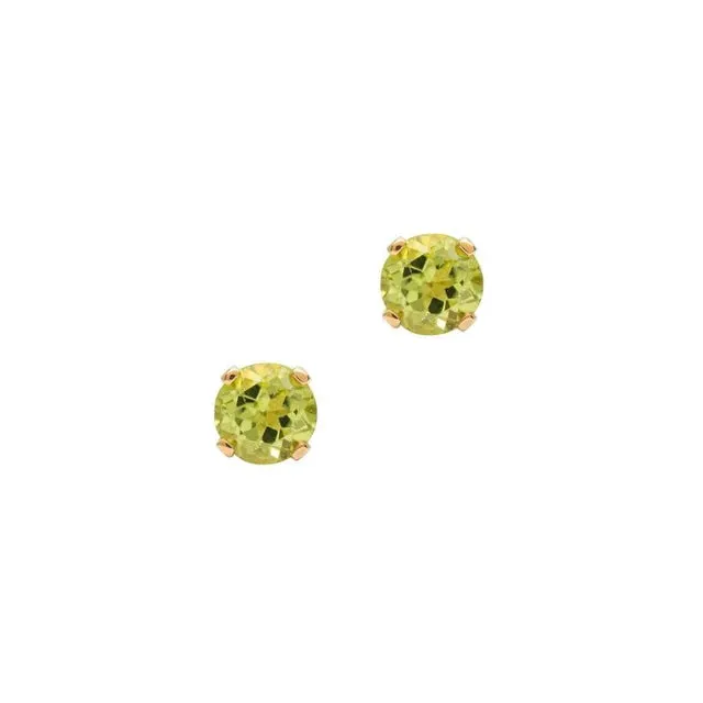 2.3mm Birthstone 14K Gold Earring Studs