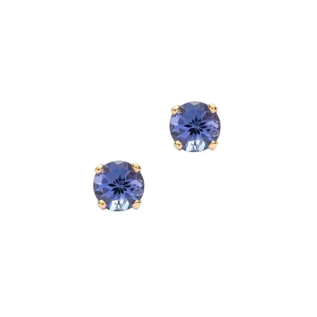 2.3mm Birthstone 14K Gold Earring Studs