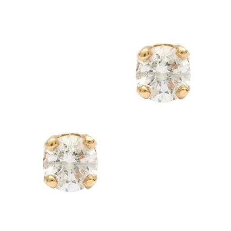 2.3mm Birthstone 14K Gold Earring Studs