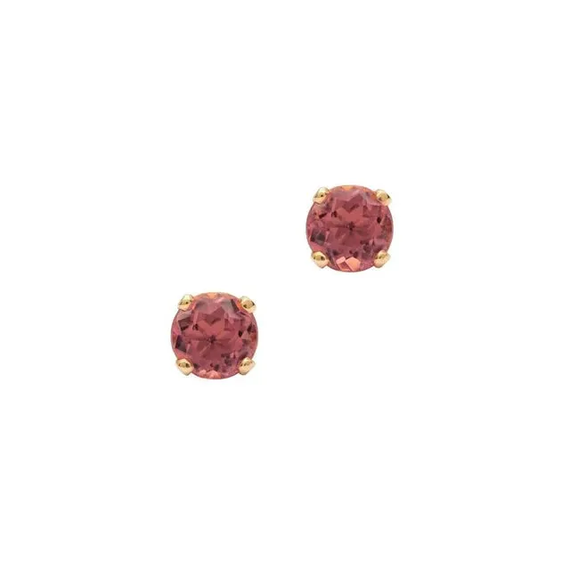 2.3mm Birthstone 14K Gold Earring Studs