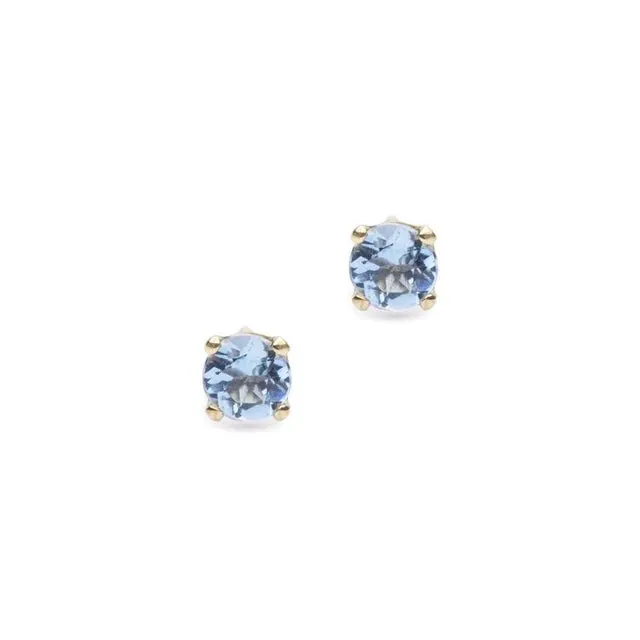 2.3mm Birthstone 14K Gold Earring Studs