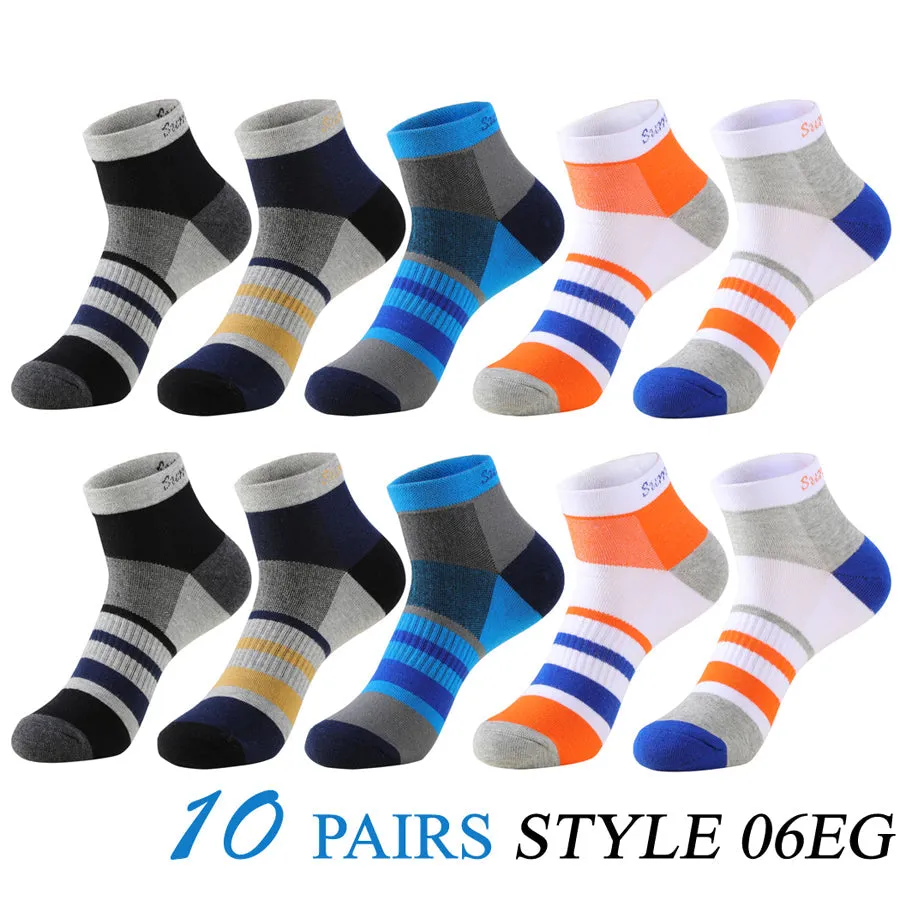 5 Pairs Lot Men's Running Outdoor Cotton Compression Short Ankle Socks