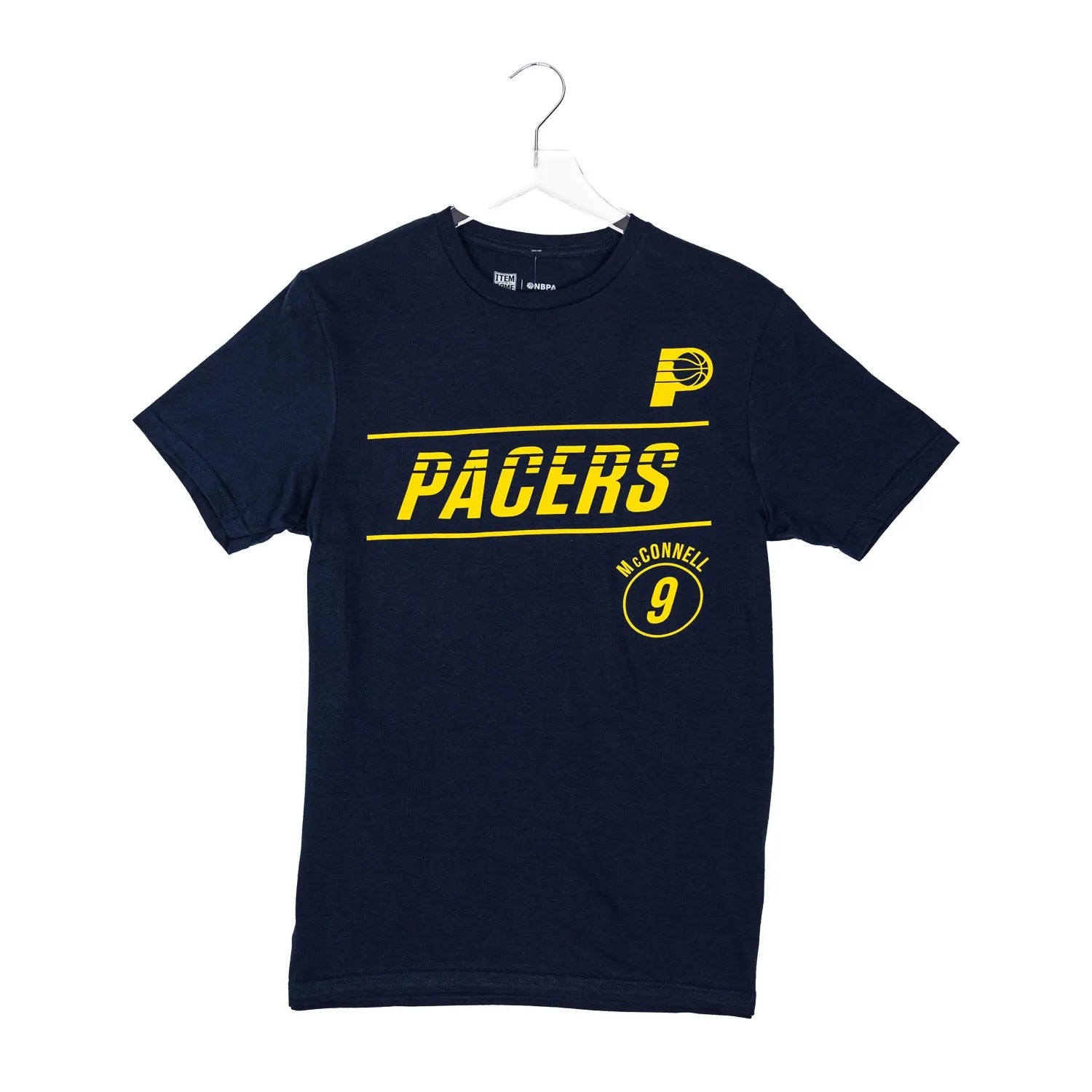 Adult Indiana Pacers #9 T.J. McConnell Rhythm Icon Name and Number T-shirt in Navy by Pacers Team Store