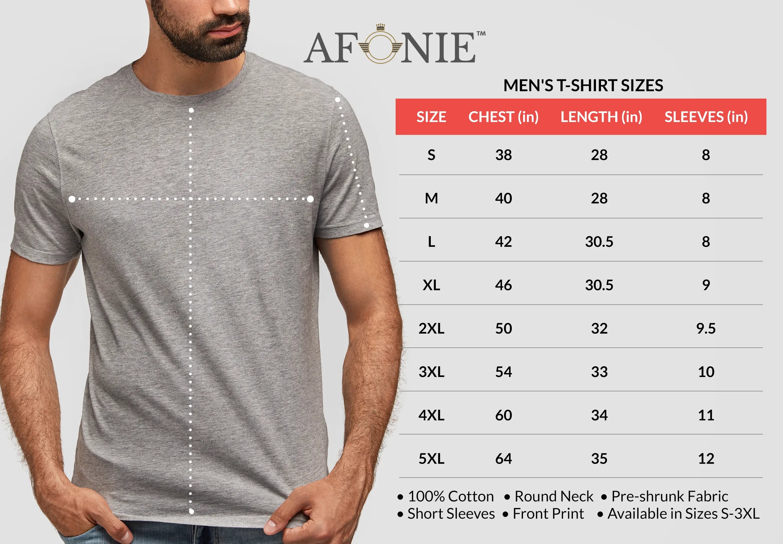 AFONiE After Party Tuxedo Men T-Shirt Soft Cotton Short Sleeve Tee