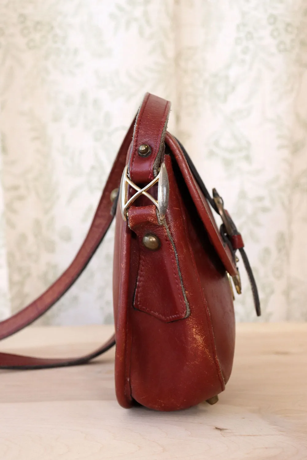 Aigner Aubergine Leather Bag