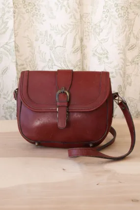 Aigner Aubergine Leather Bag