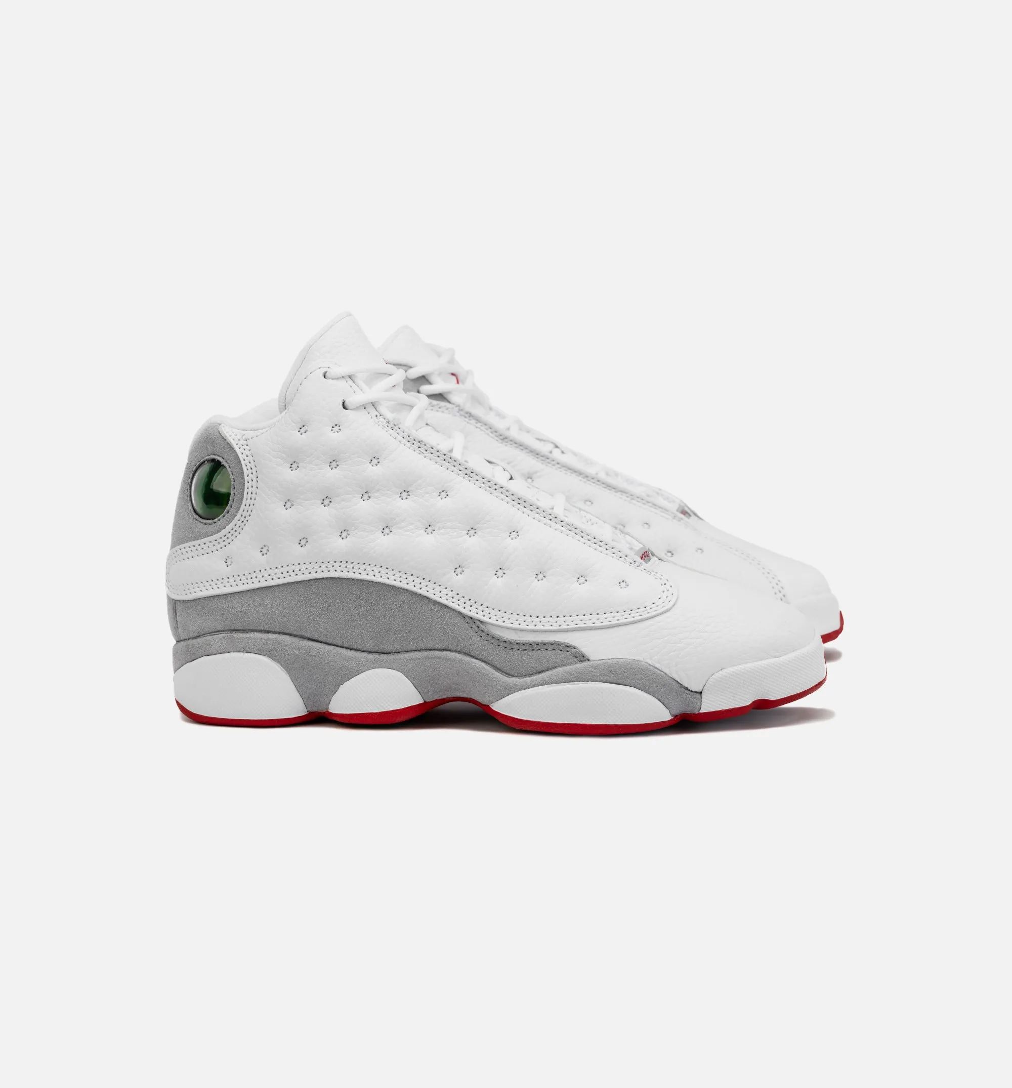 Air Jordan 13 Retro Wolf Grey Grade School Lifestyle Shoe - White/Grey Free Shipping