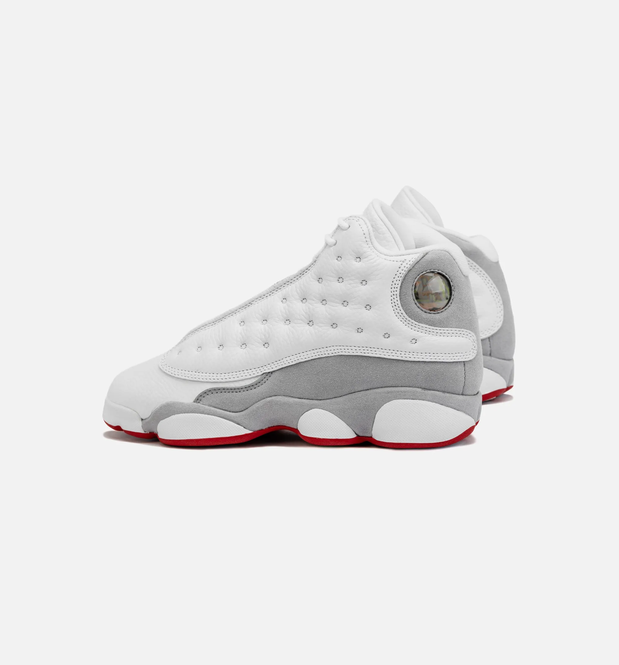 Air Jordan 13 Retro Wolf Grey Grade School Lifestyle Shoe - White/Grey Free Shipping