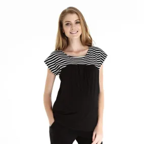 Allie Blocking Black Nursing Top