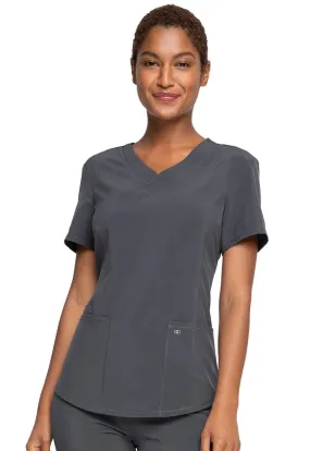 Allura Contemporary Mock Wrap Scrub Top CKA688