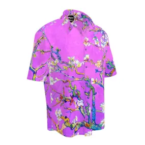 Almond Blossom and Purple Sky Short Sleeve Shirt