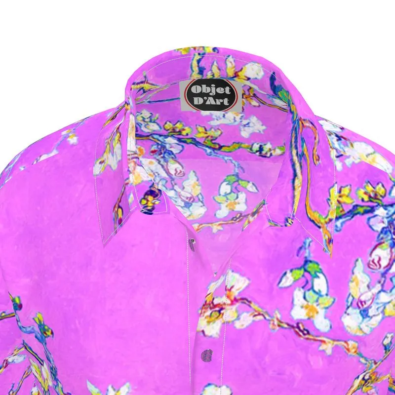 Almond Blossom and Purple Sky Short Sleeve Shirt