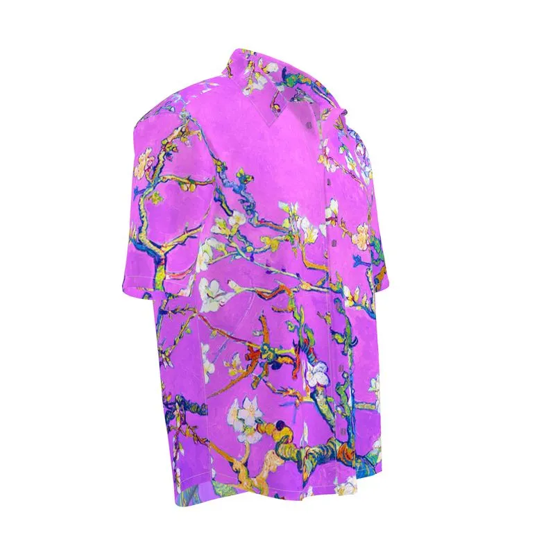 Almond Blossom and Purple Sky Short Sleeve Shirt