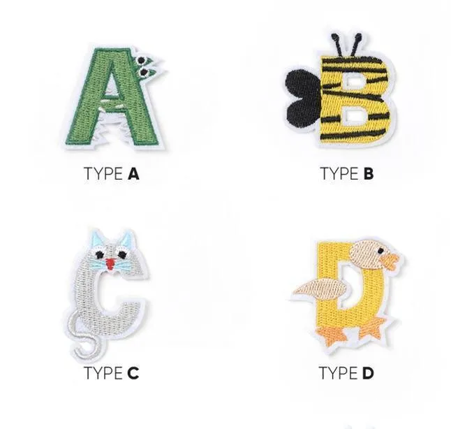 Alphabet A-Z Embroidery Patch 型格英文字母繡花章 ozp