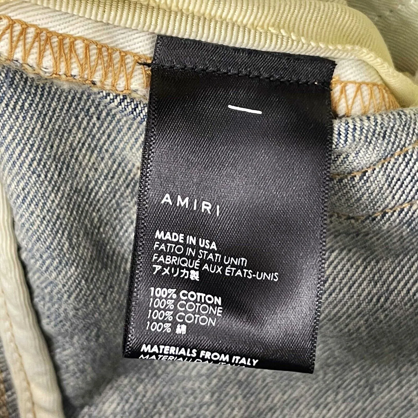 Amiri - New - Indigo Boro Repair Jeans - Distressed Blue - 31 - Pants