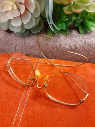 Antique Eye Glasses Opticals Shuron 1/10 12K Gold Filled Prescription Bifocals