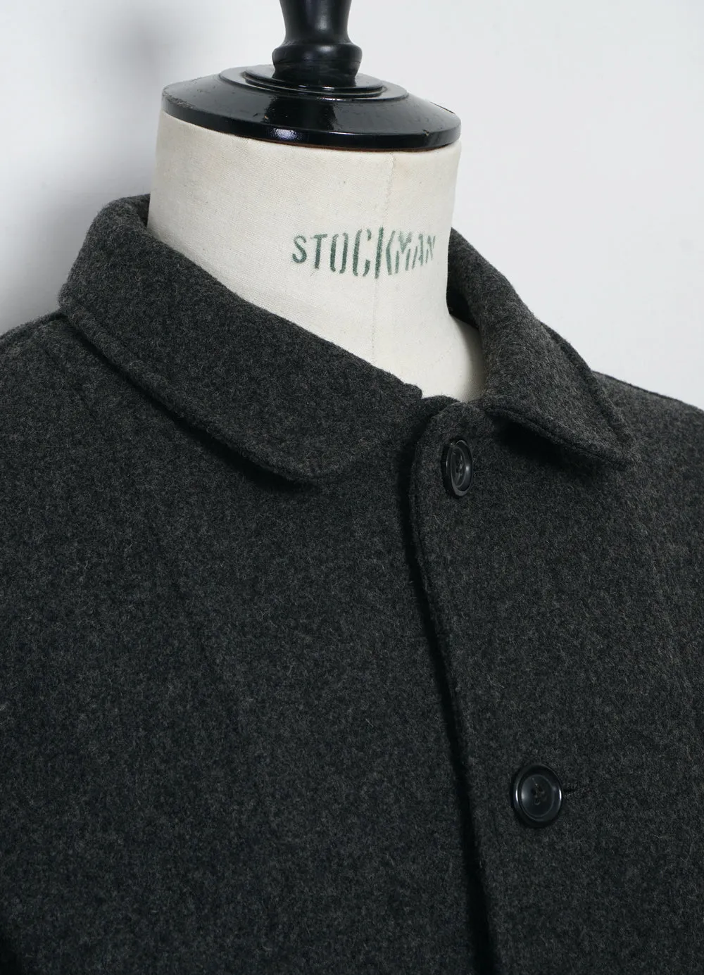 ATLAS | Short Wool Felt Jacket | Grey Melange