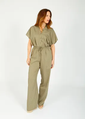 AV Oaky 10 Striped Trousers in Olive Raye