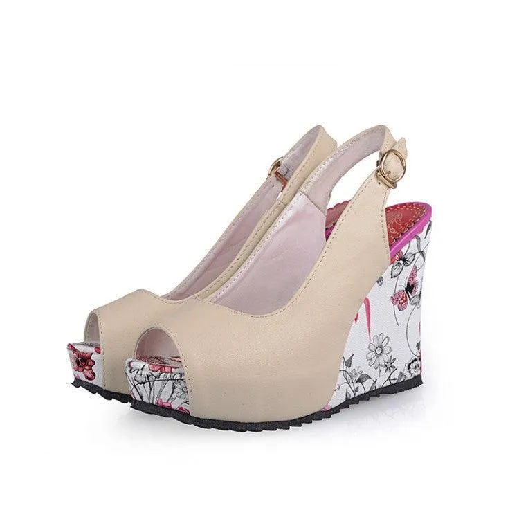 BACKYARD FLOWERS WEDGES