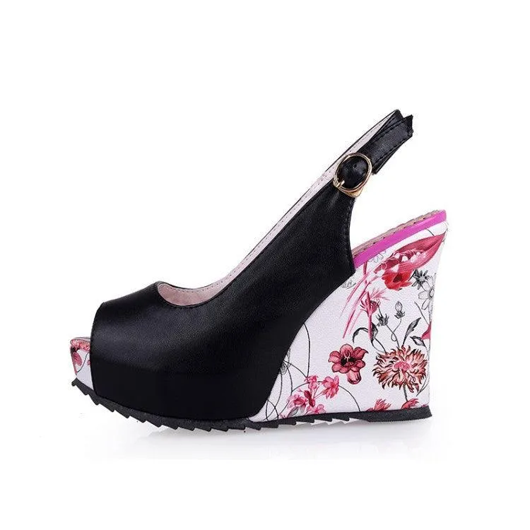 BACKYARD FLOWERS WEDGES