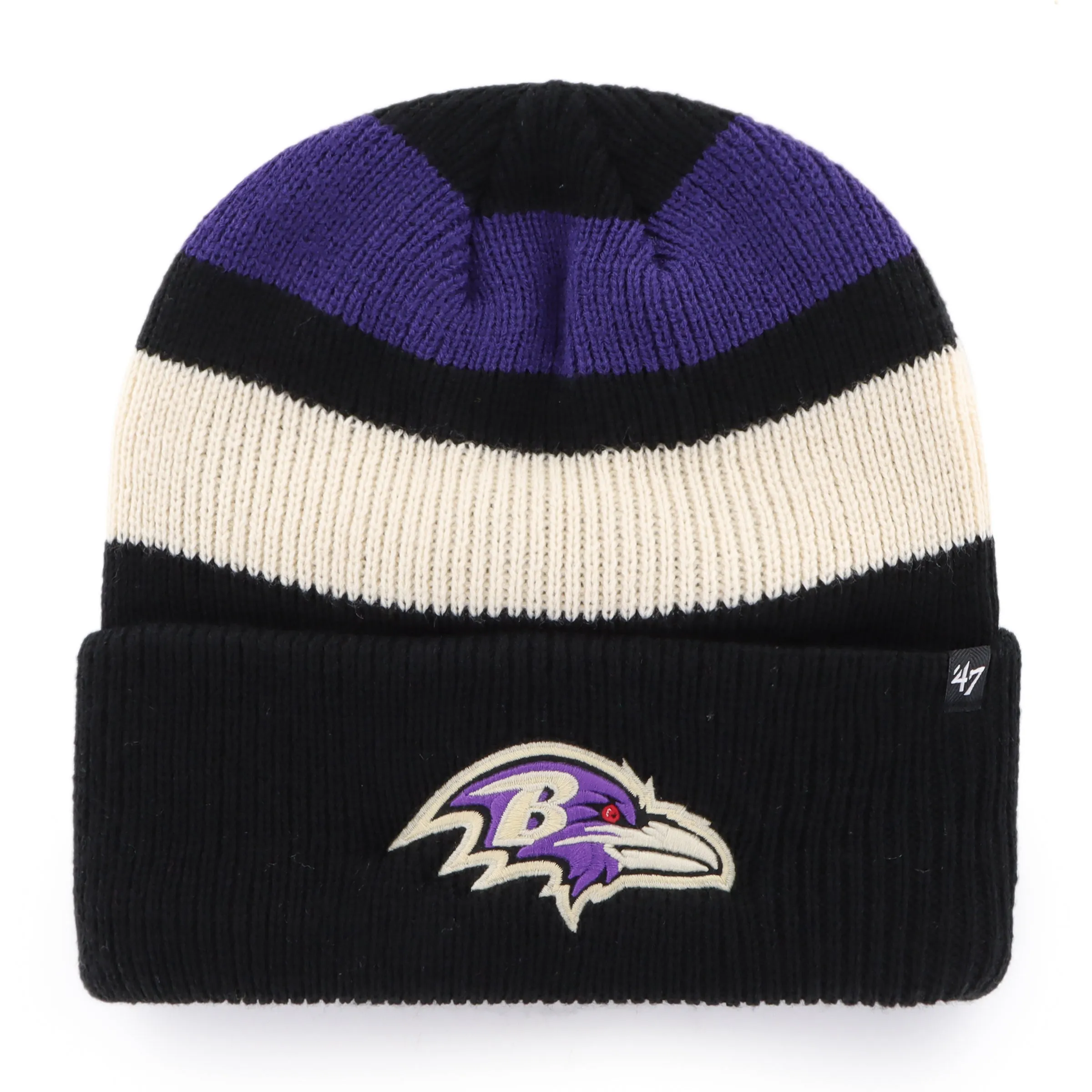 BALTIMORE RAVENS CLUBHOUSE JENNINGS '47 CUFF KNIT