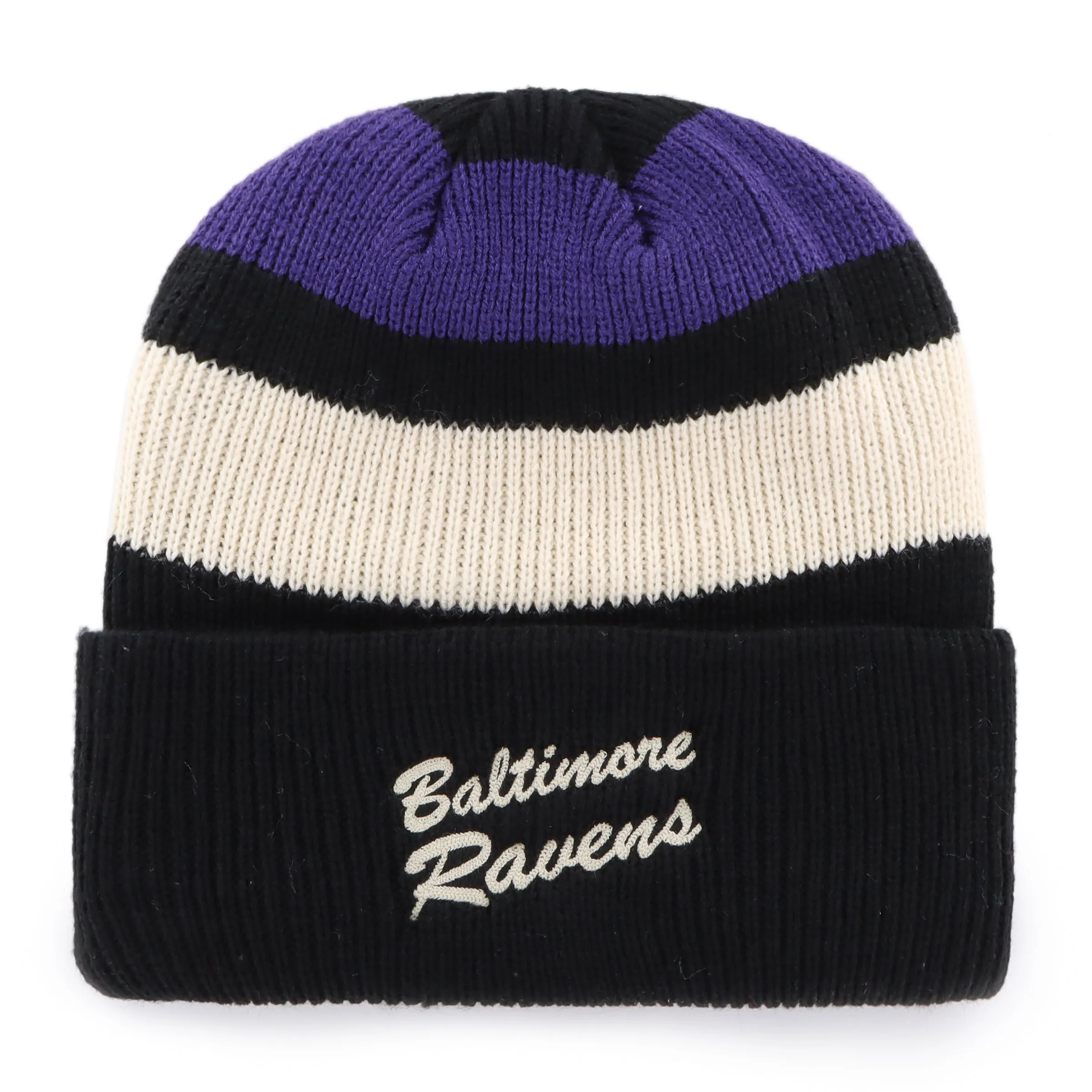 BALTIMORE RAVENS CLUBHOUSE JENNINGS '47 CUFF KNIT