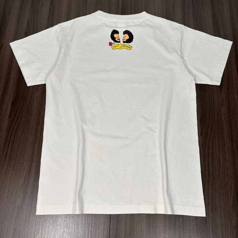 BAPE x Saint Mxxxxxx Heaven and Hell Tee Vintage White