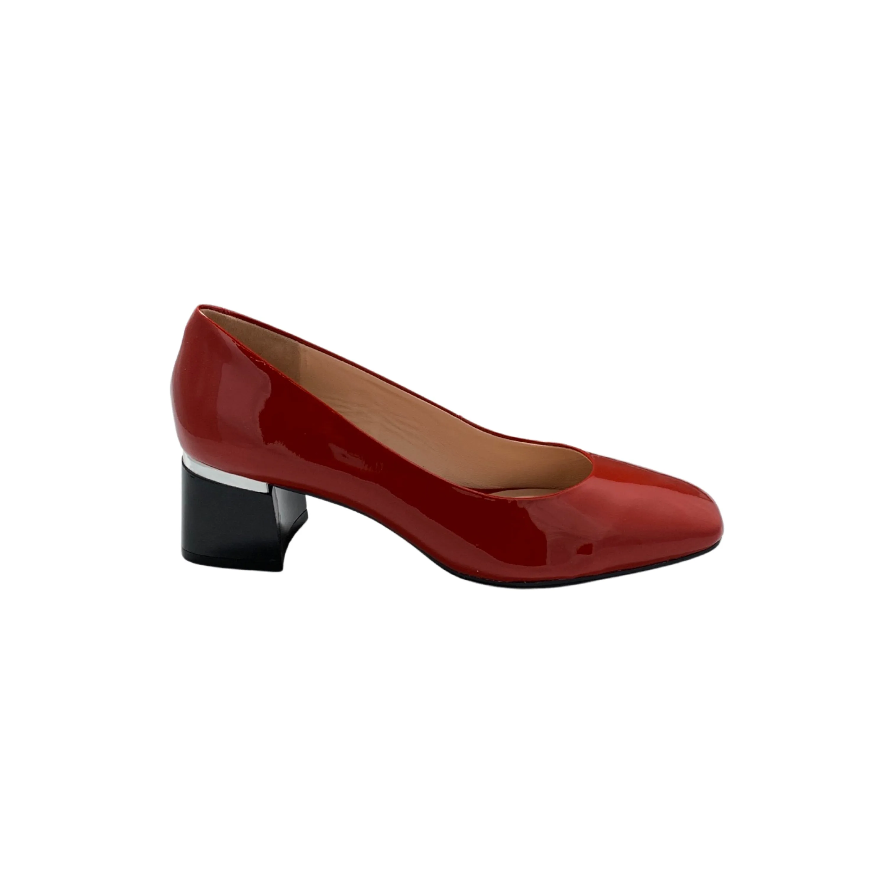 Berry Fire Red Patent Pump