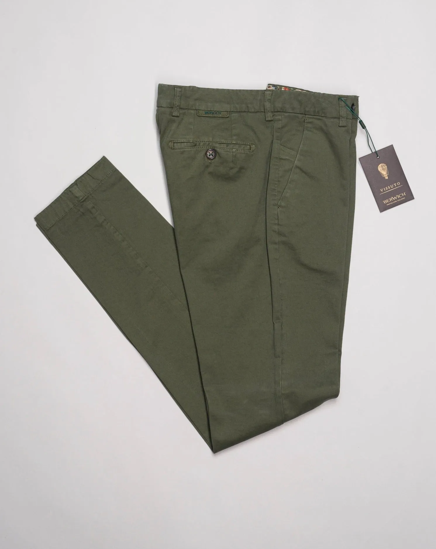 Berwich Morello Garment Dyed Chinos / Militare