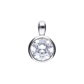 Bezel Set 1 Carat Zirconia Pendant - P4643