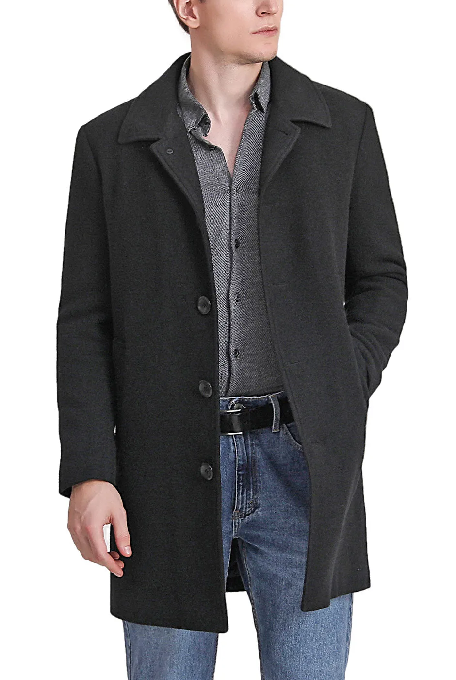 BGSD Men Baker Wool Blend Walker Coat