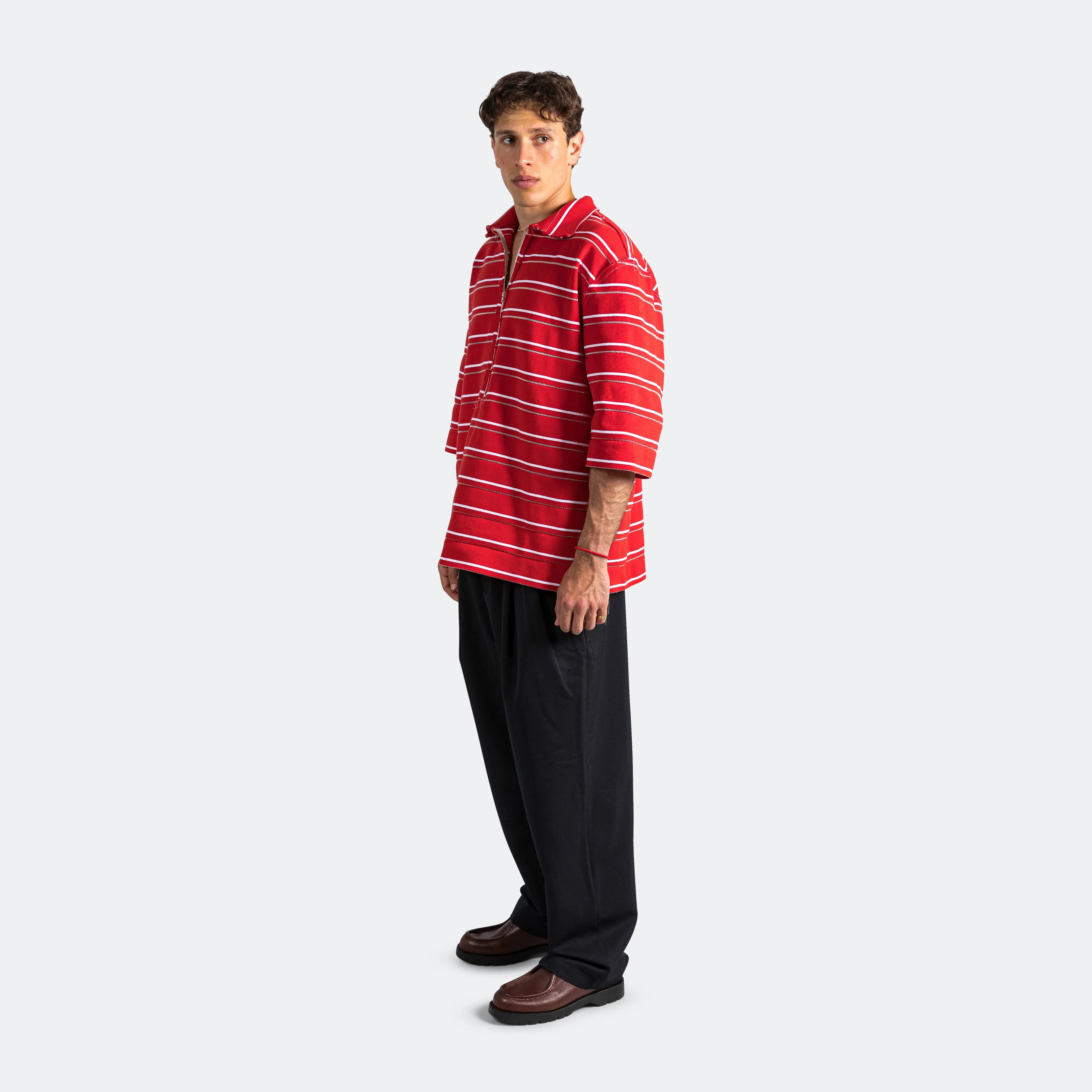 Big Relief Polo - Red/White Stripe