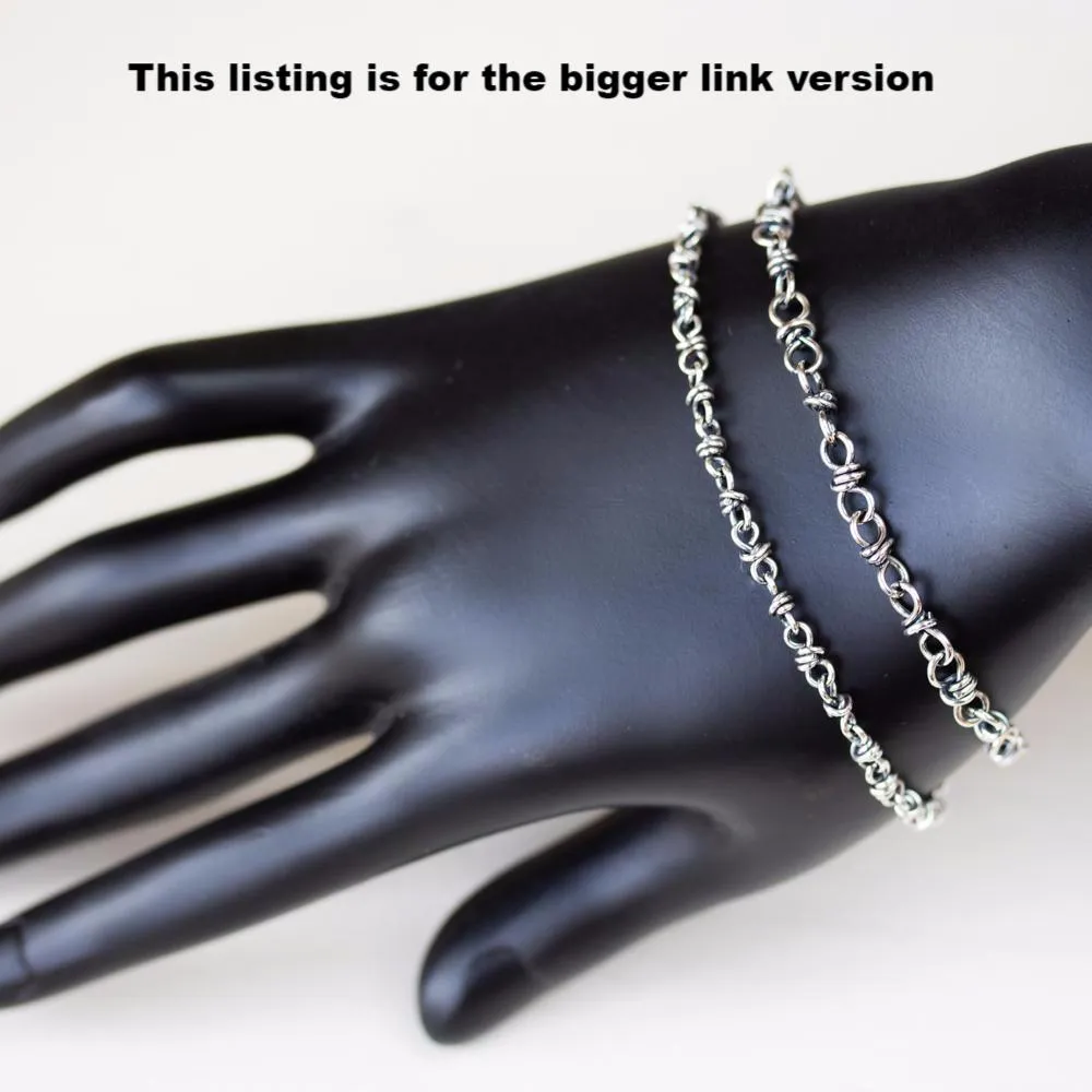 Bigger Link Chain Bracelet for Man or Woman, Sterling Silver