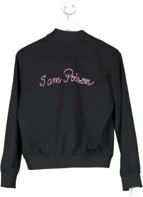 Black "i Am Poison" Embroidered Bomber Jacket  - DIOR PR Rare Item UK XS