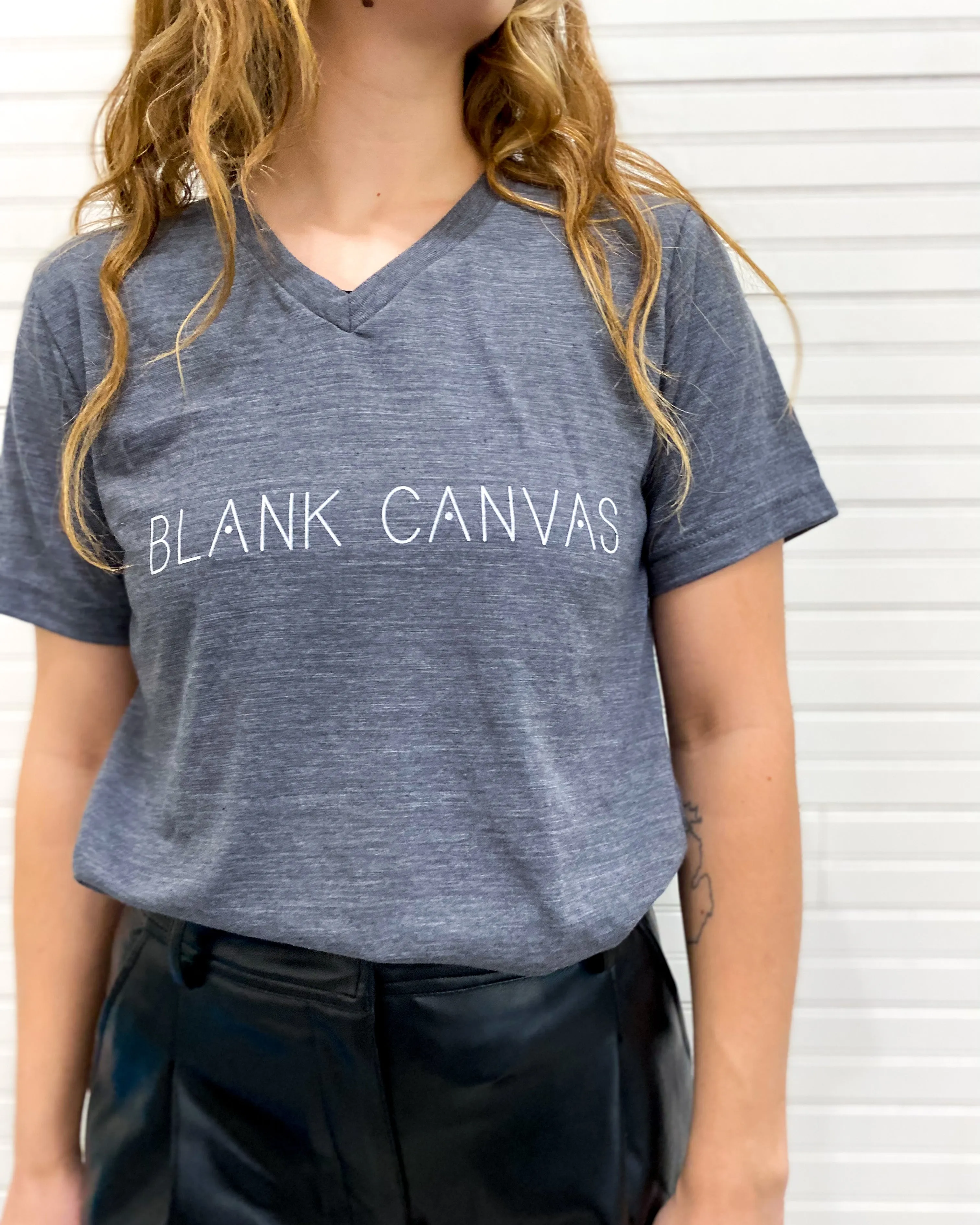 Blank Canvas Logo V-Neck Tee