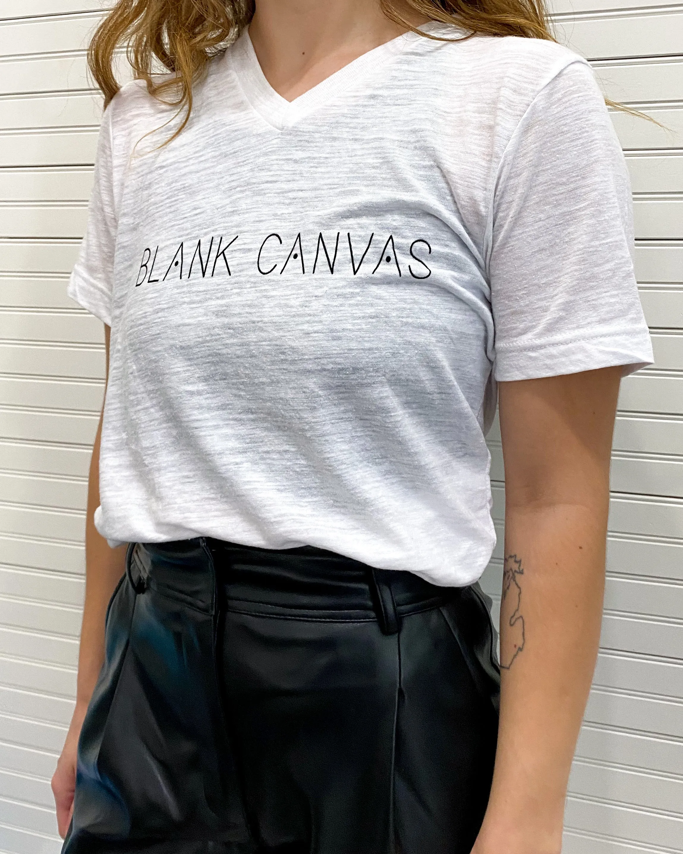 Blank Canvas Logo V-Neck Tee