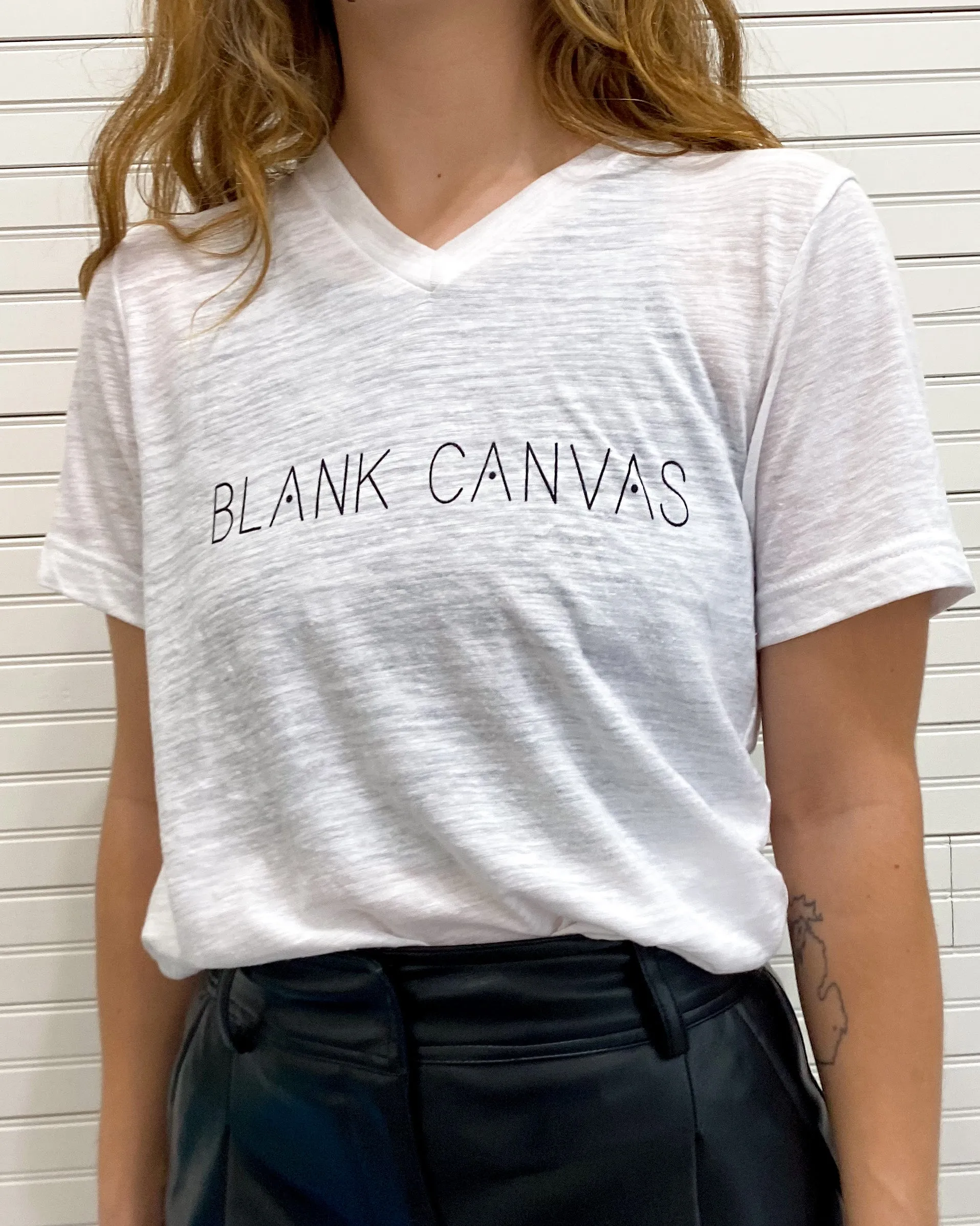 Blank Canvas Logo V-Neck Tee