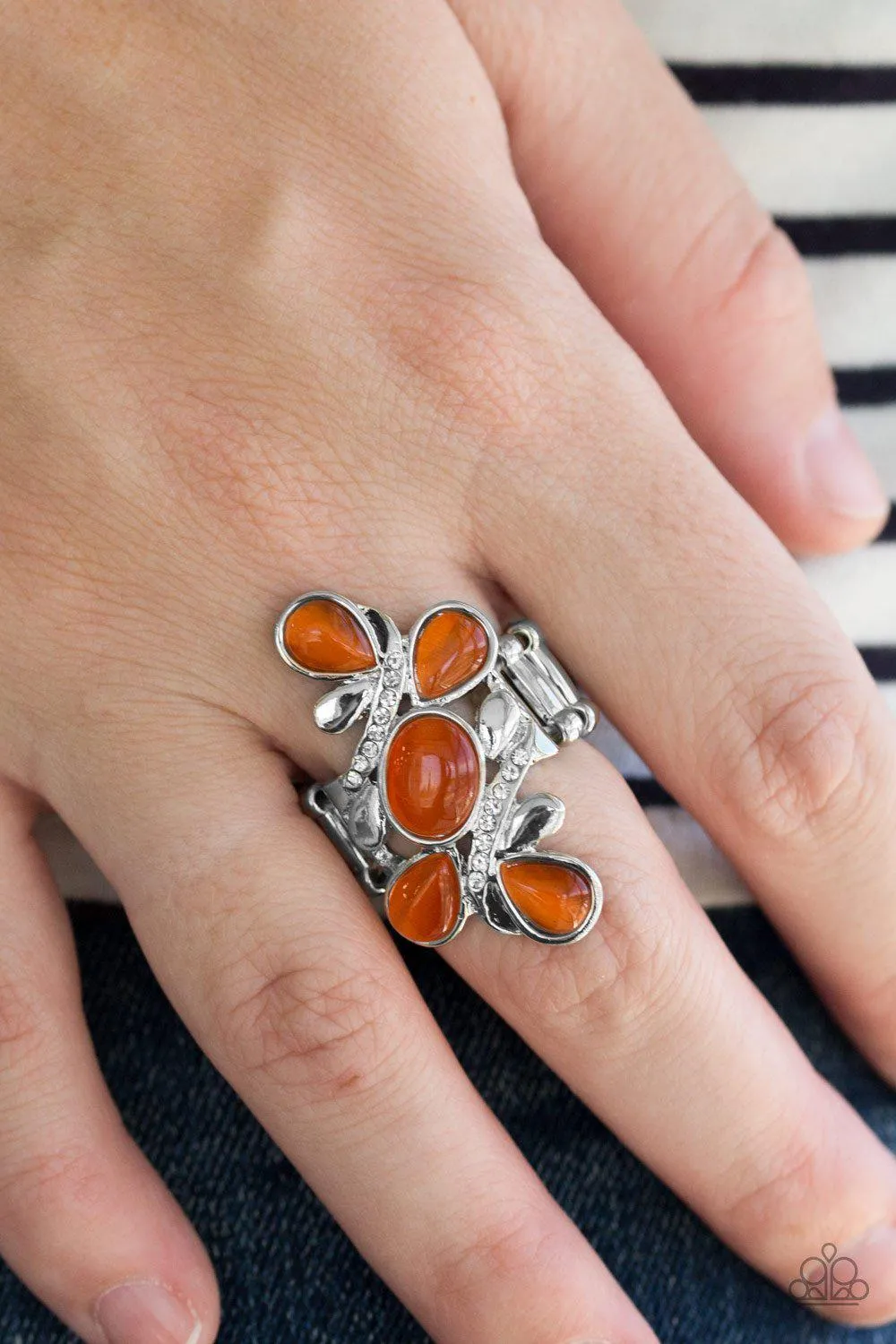 Bliss Out Orange Moonstone Ring - Paparazzi Accessories