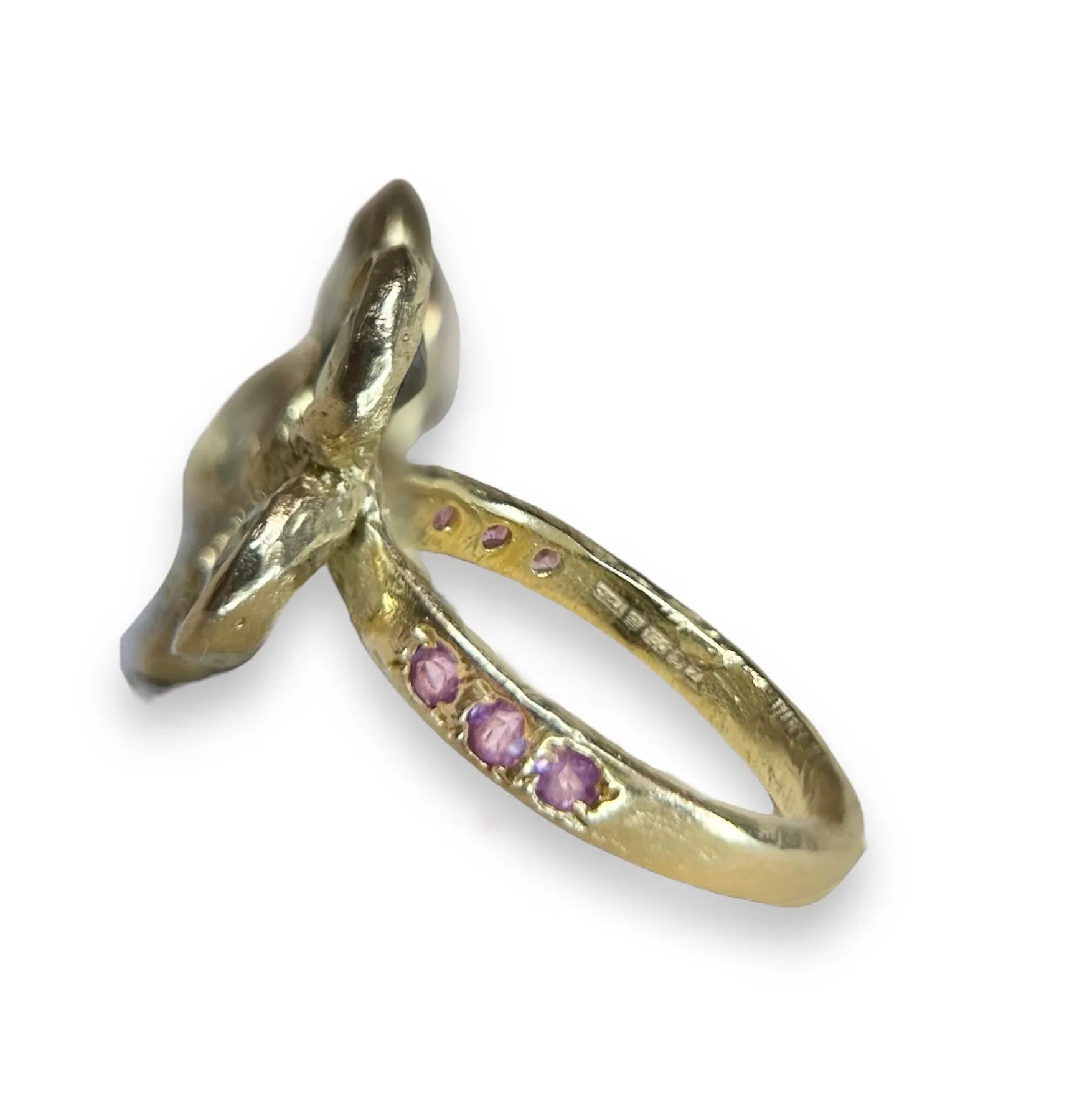 Blossom Sapphires Flower in 18ct Gold One of a kind (Exclusive to Tomfoolery London)