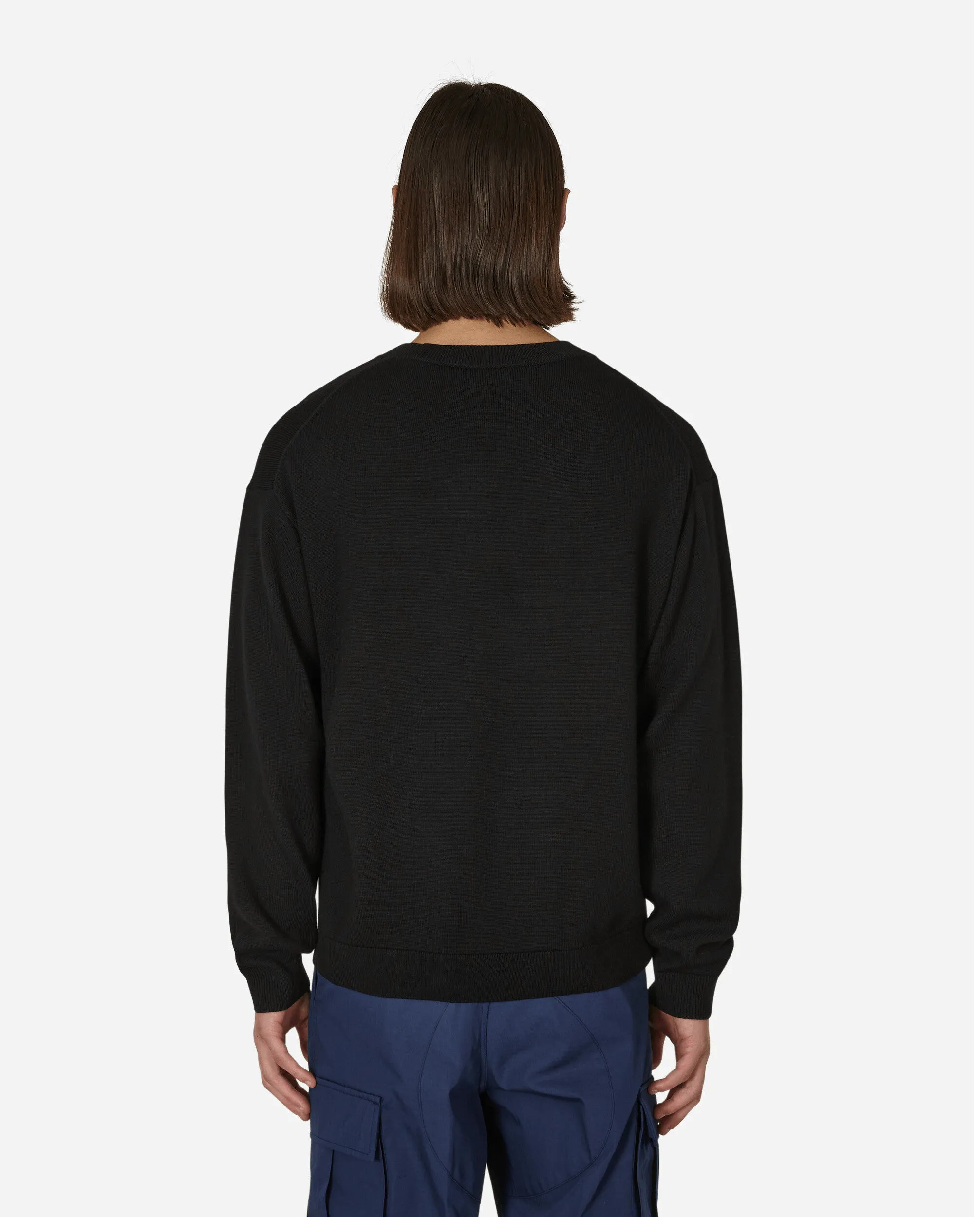 'Boke Flower' Crest Merino Wool Sweater Black