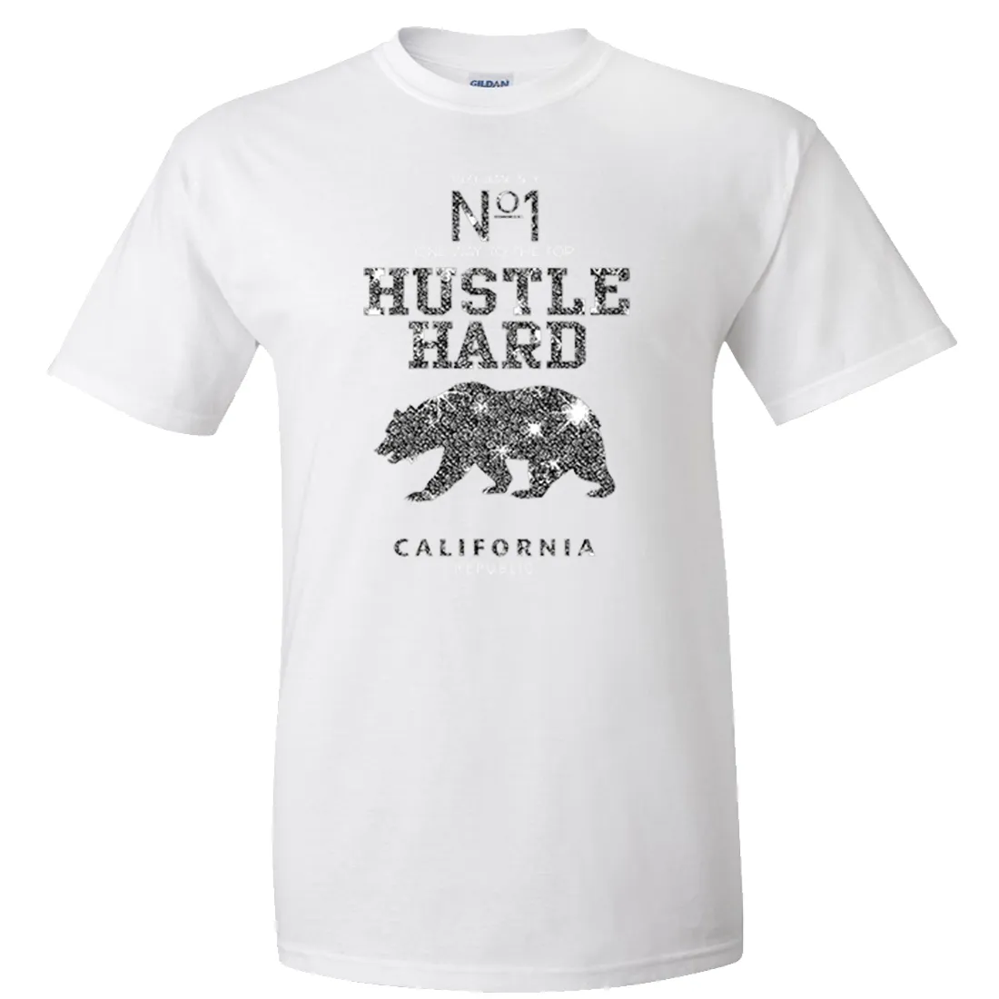 California Hustle Hard Sparkle Asst Colors T-shirt/tee