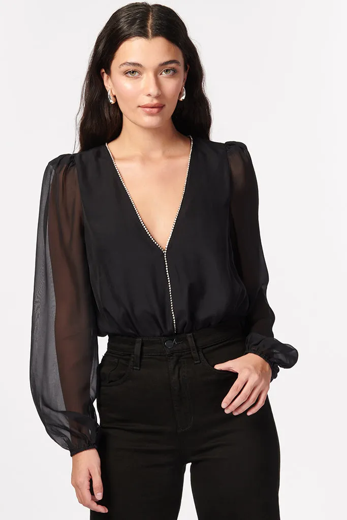 Cami NYC - Ingrid Crystal Bodysuit - Black