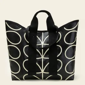 Carryall Basic Large Tote - Linear Stem Liquorice