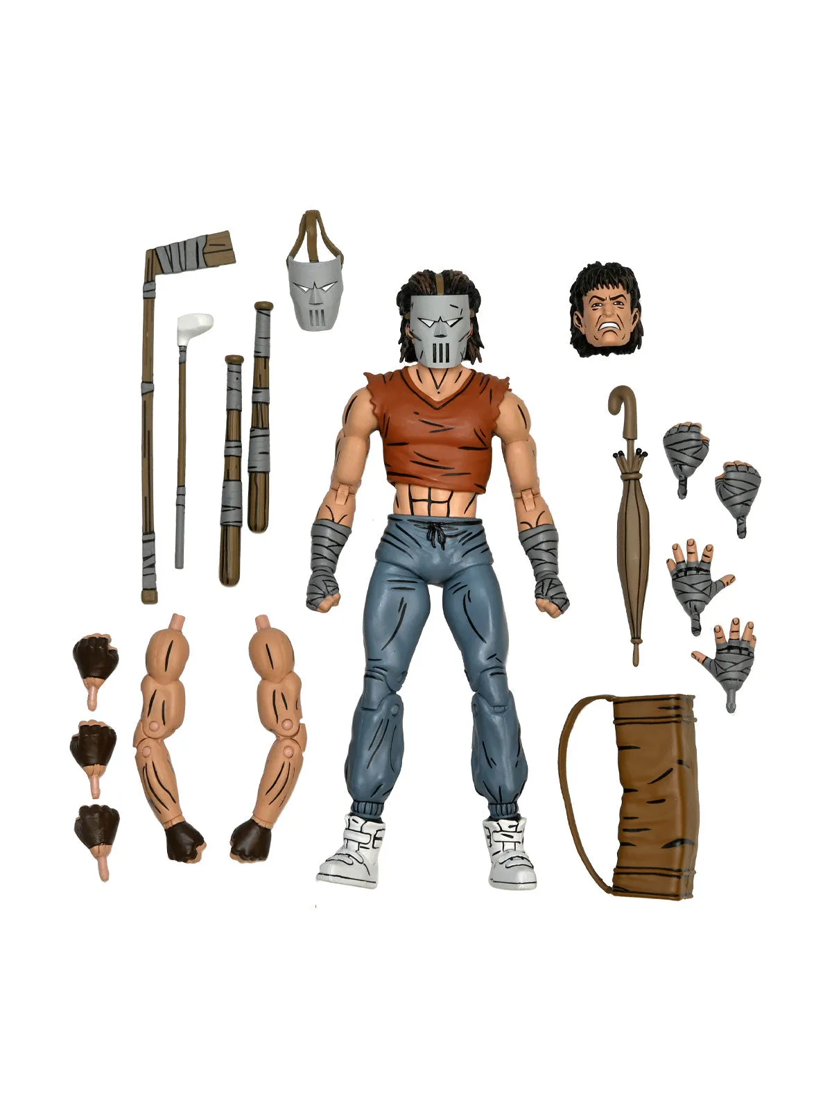 Casey Jones in Red Shirt - 7” Scale Action Figure - Teenage Mutant Ninja Turtles: Mirage Comics - NECA Collectibles