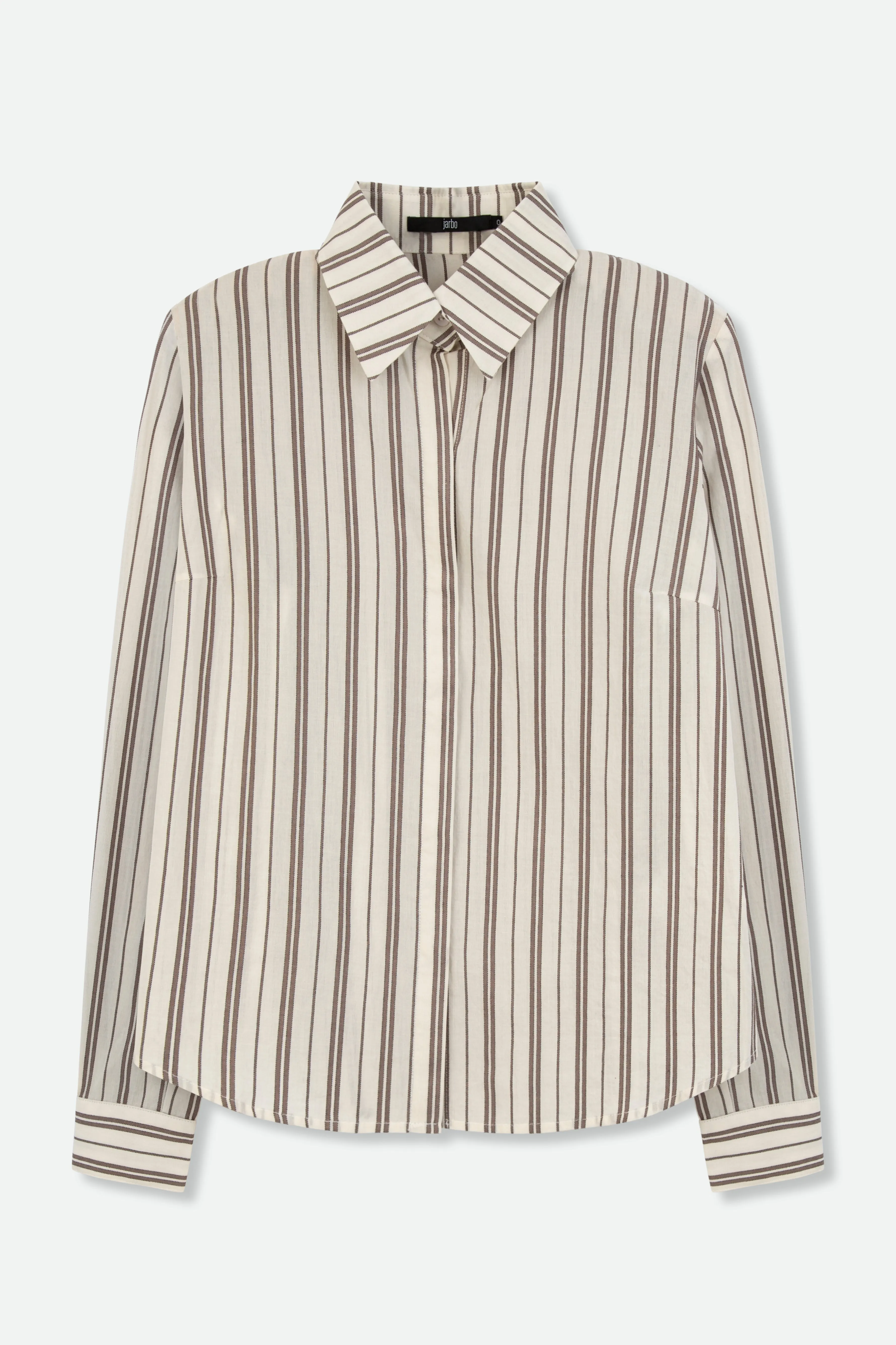 CELIA BOXY SHORT CUT STRIPED BLOUSE