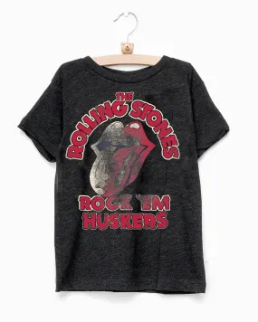 Children's Rolling Stones Rock 'Em Huskers Charcoal Tee