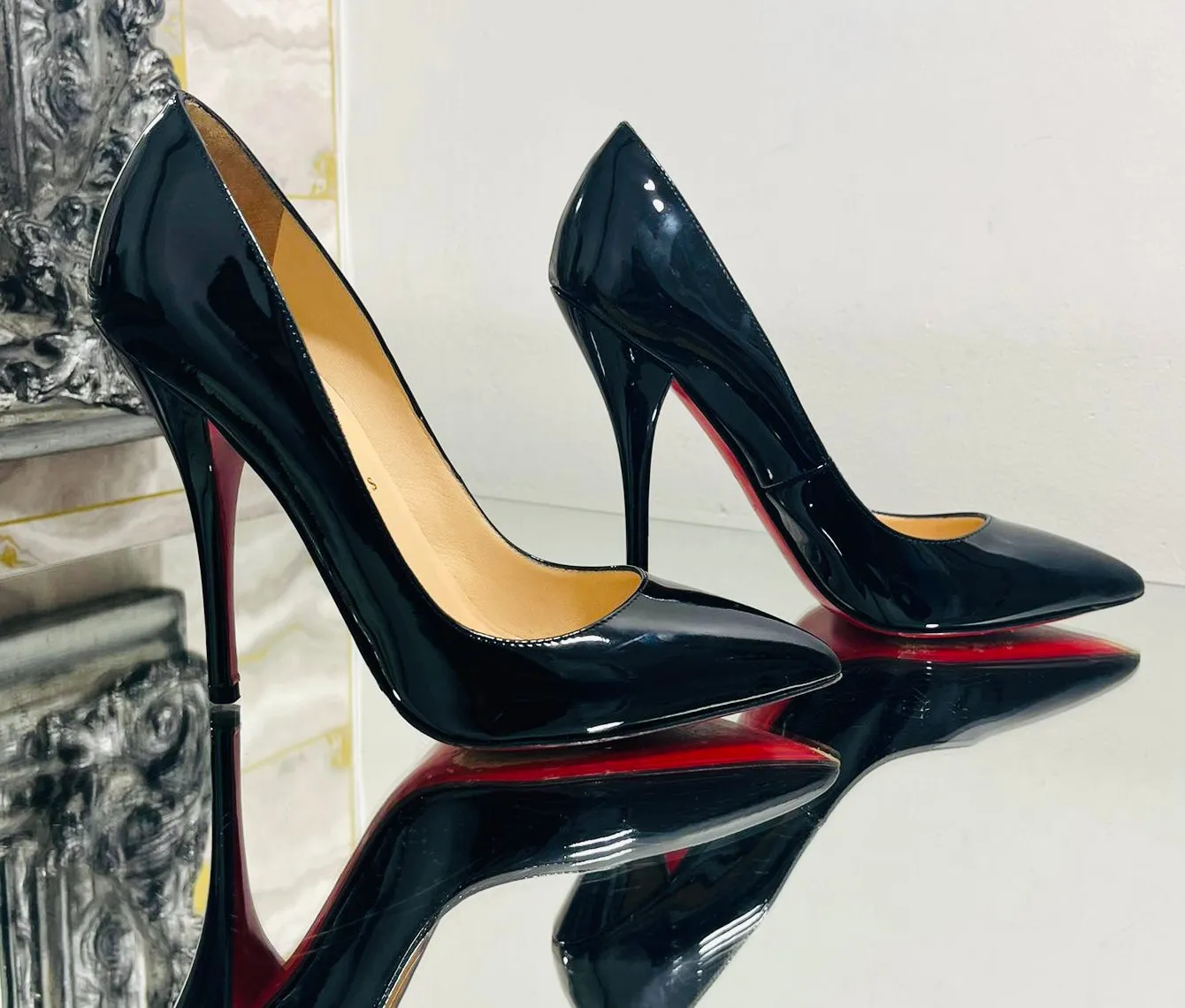 Christian Louboutin 100 Patent Leather Heels. Size 35