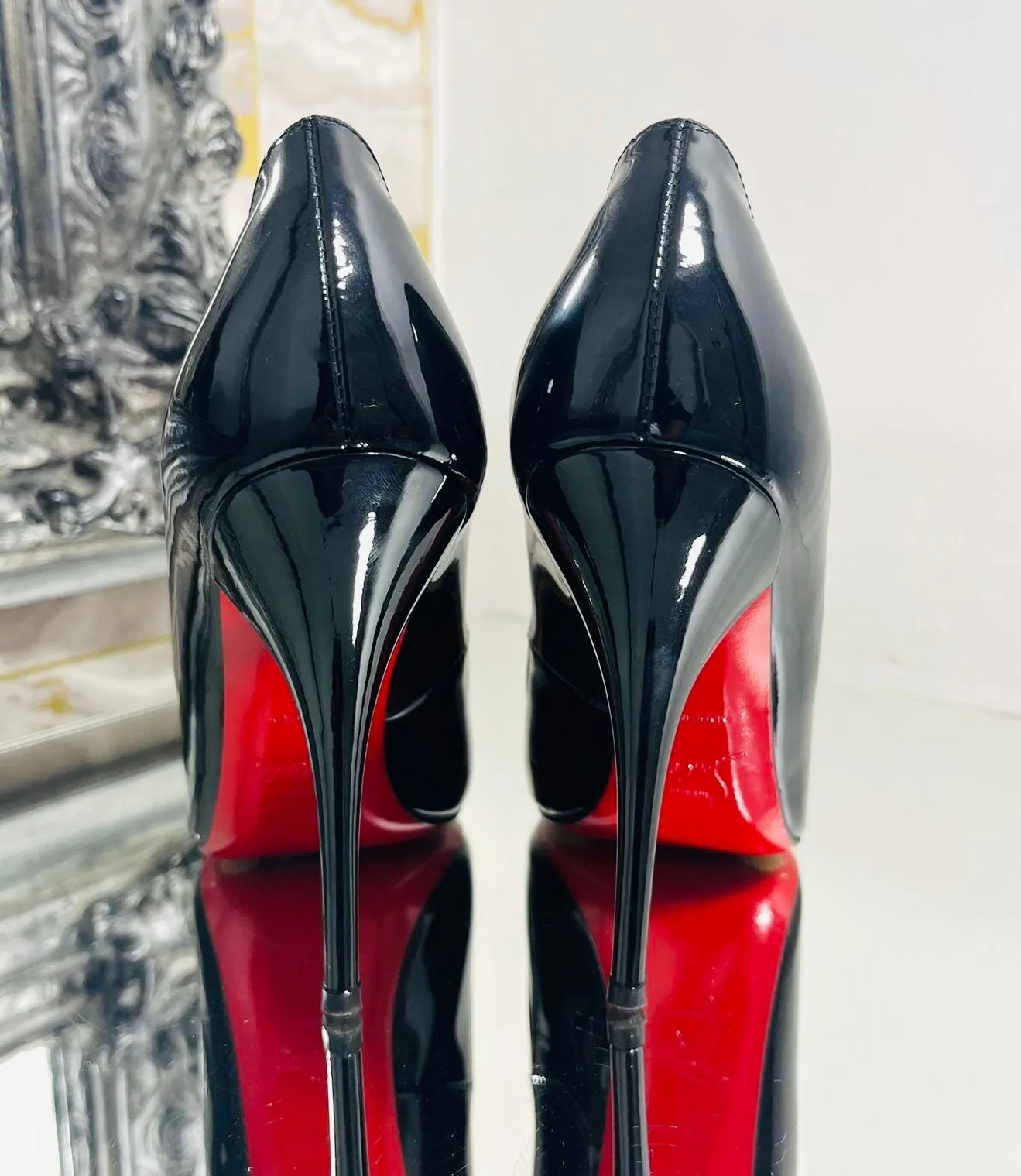 Christian Louboutin 100 Patent Leather Heels. Size 35